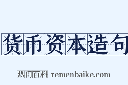 货币资本造句是什么意思的图片